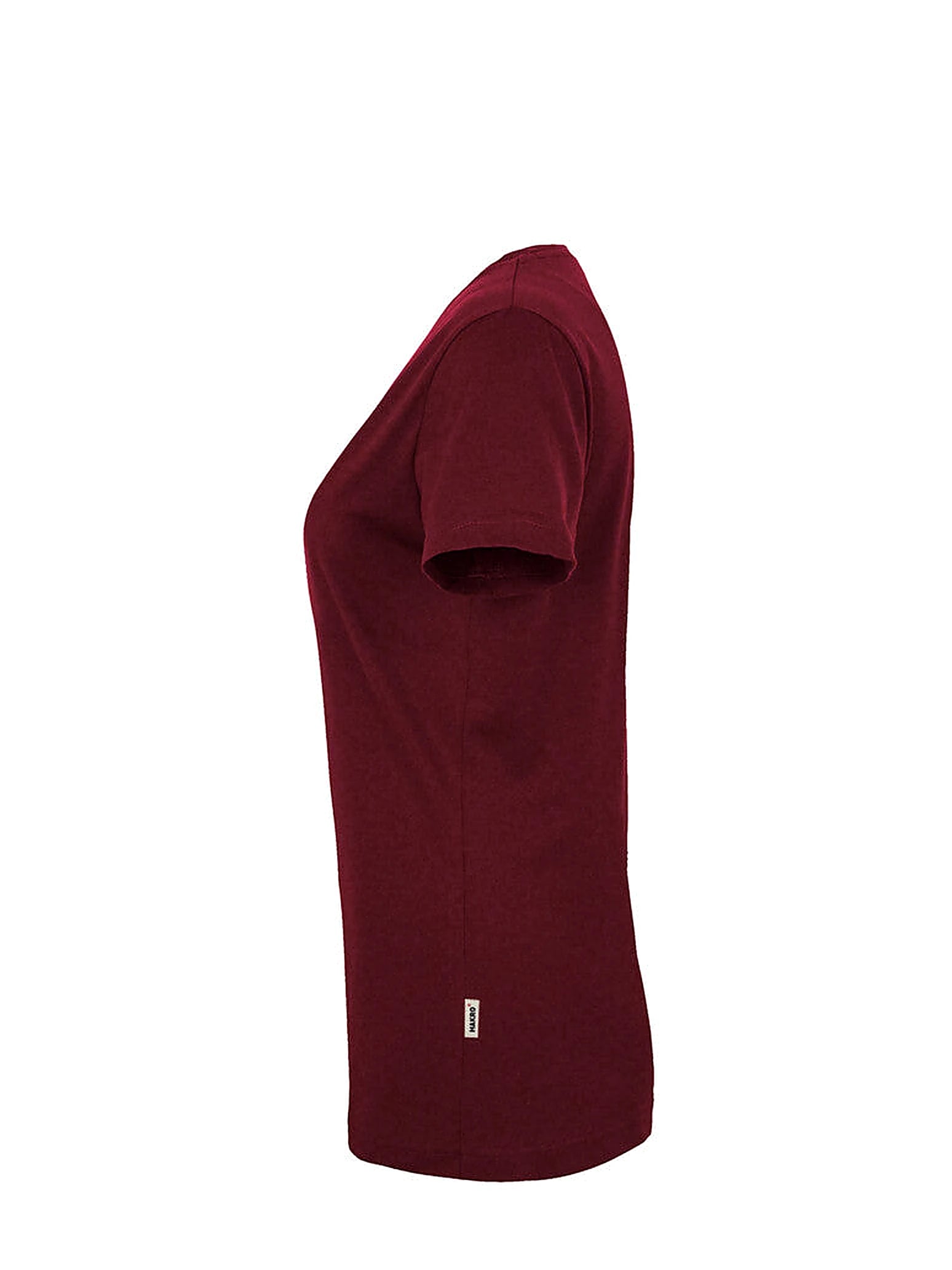 Performance Women V-Shirt Mikralinar® Burgundy by Hakro - ChefsCotton
