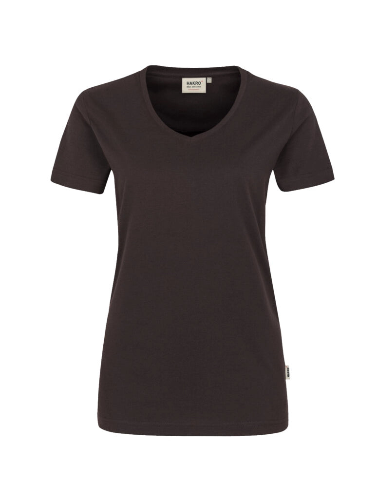 Performance Women V-Shirt Mikralinar® Chocolate by Hakro -  ChefsCotton