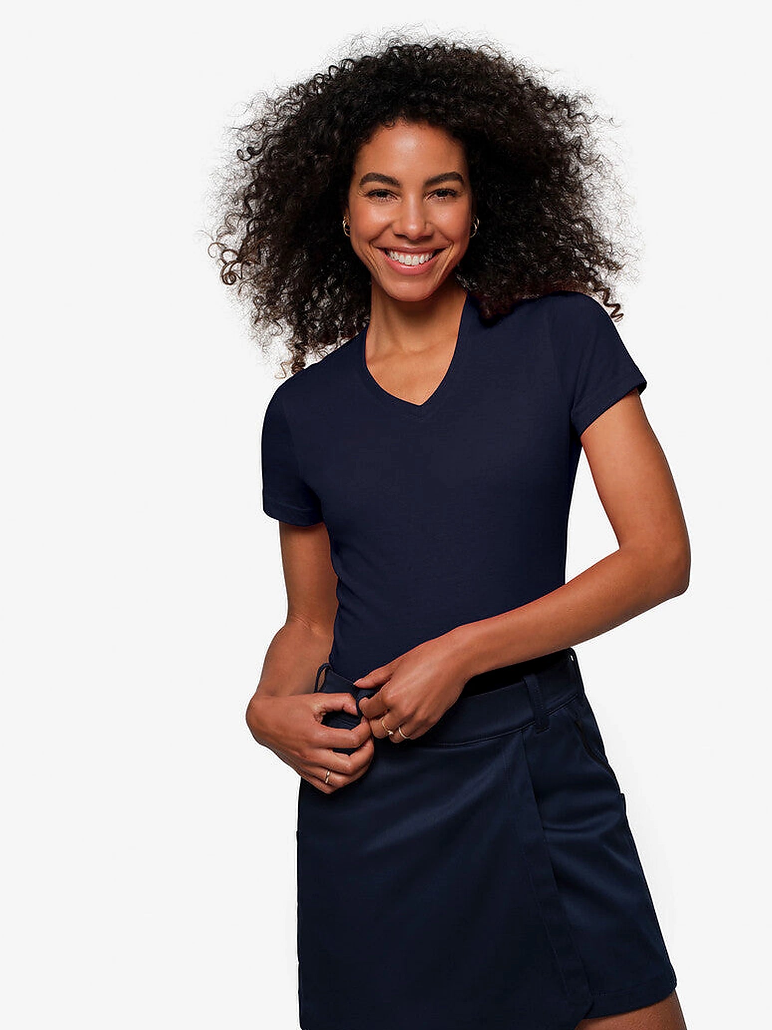 Performance Women V-Shirt Mikralinar® Ink by Hakro - ChefsCotton