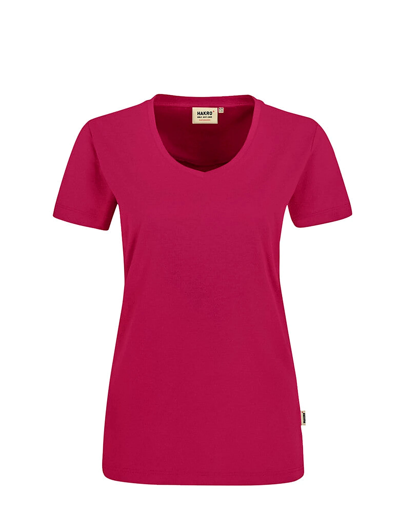 Performance Women V-Shirt Mikralinar® Magenta by Hakro - ChefsCotton