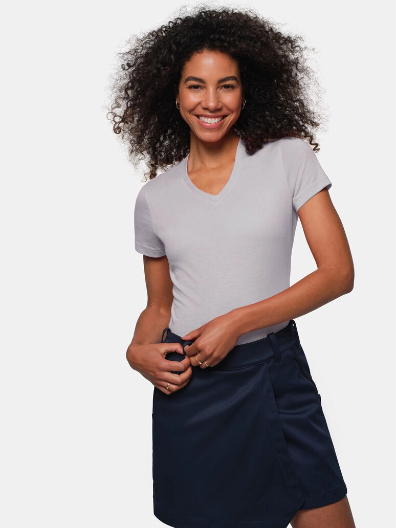 Performance Women V-Shirt Mikralinar® Titanium by Hakro -  ChefsCotton