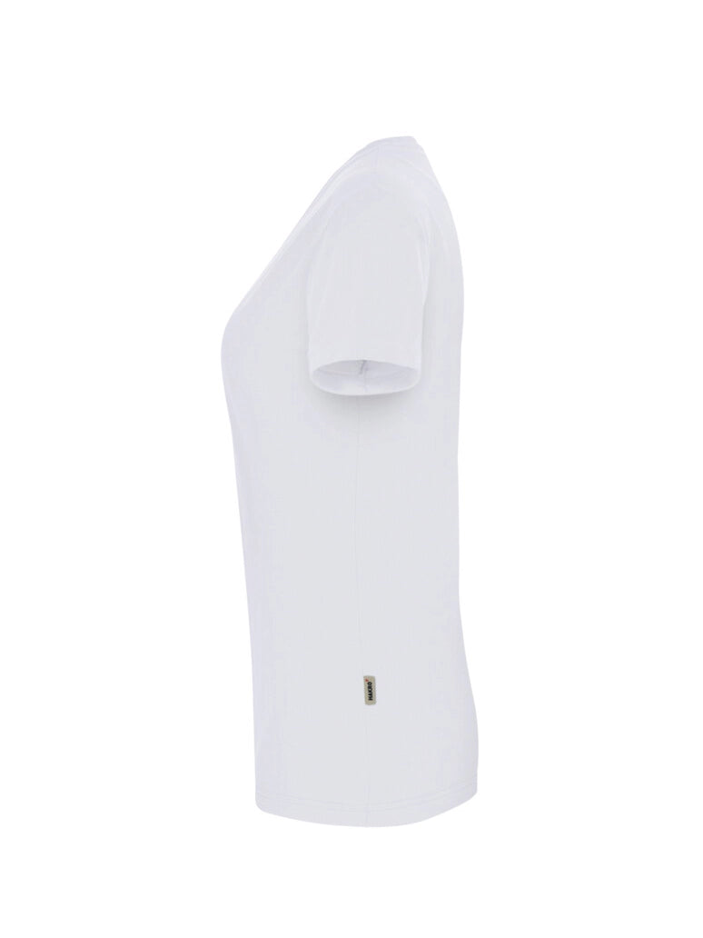 Performance Women V-Shirt Mikralinar® White by Hakro -  ChefsCotton