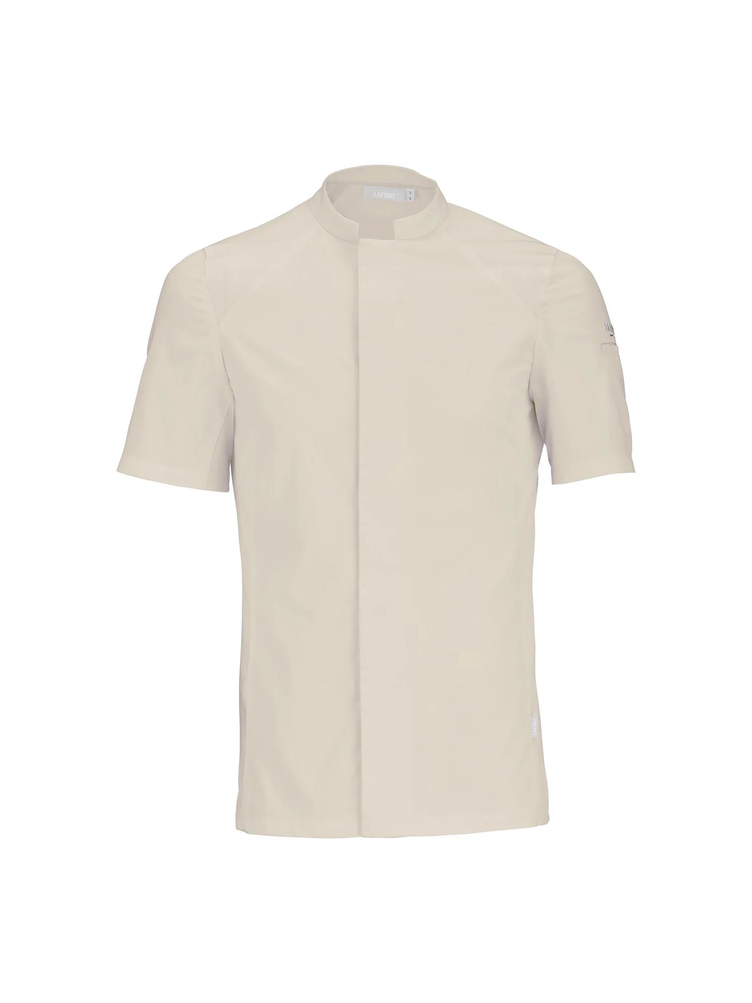 Short-Sleeved Chef Jacket Basil 2 Beige by LaFont -  ChefsCotton