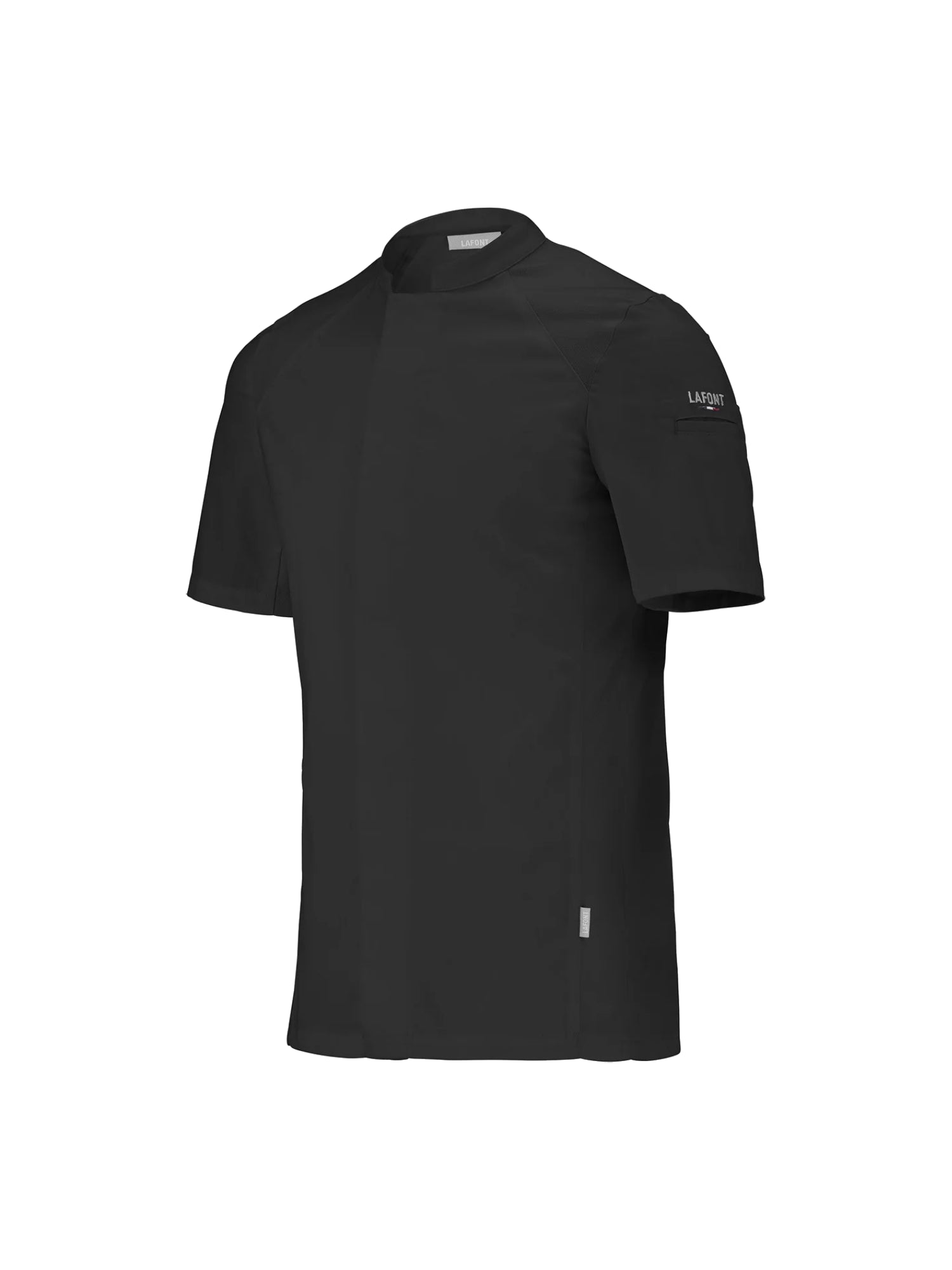 Short-Sleeved Chef Jacket Basil 2 Black by LaFont -  ChefsCotton