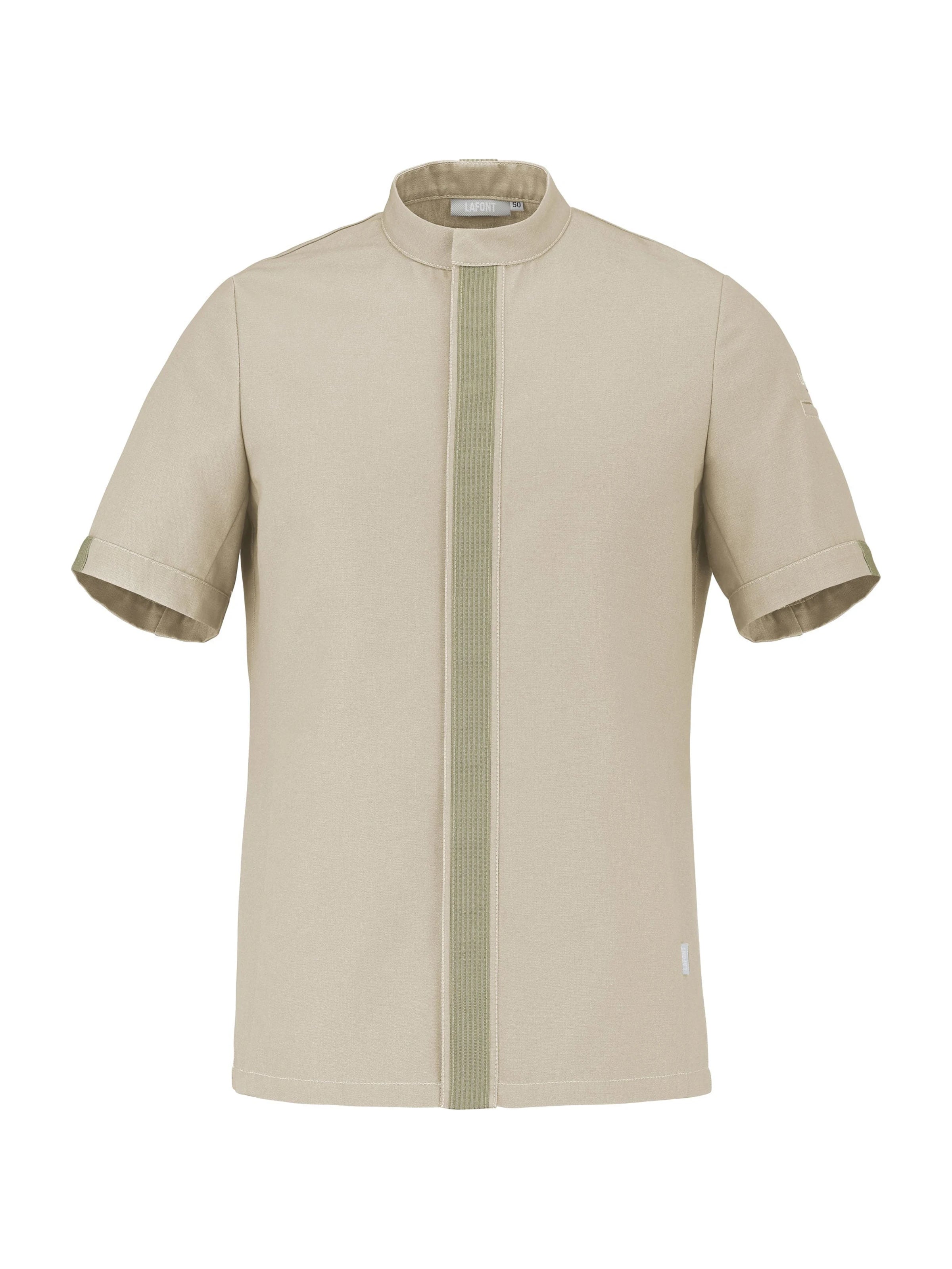Short-Sleeved Chef Jacket Gombo Beige by LaFont ChefsCotton