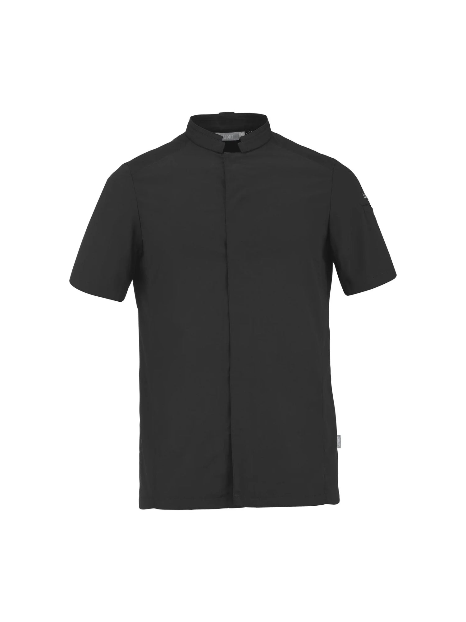 Short Sleeved Chef Jacket Marjoram Black by La Font - Get the best deal at ChefsCotton
