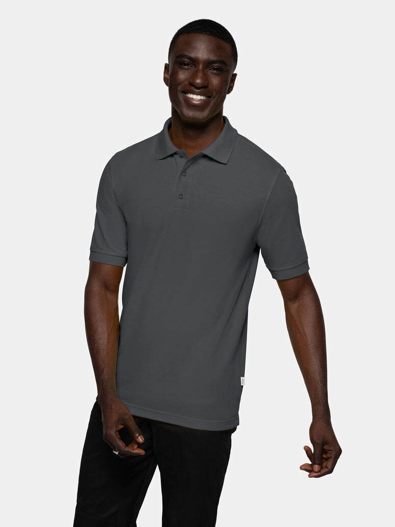 Unisex Polo Performance Mikralinar® Anthracite by Hakro -  ChefsCotton