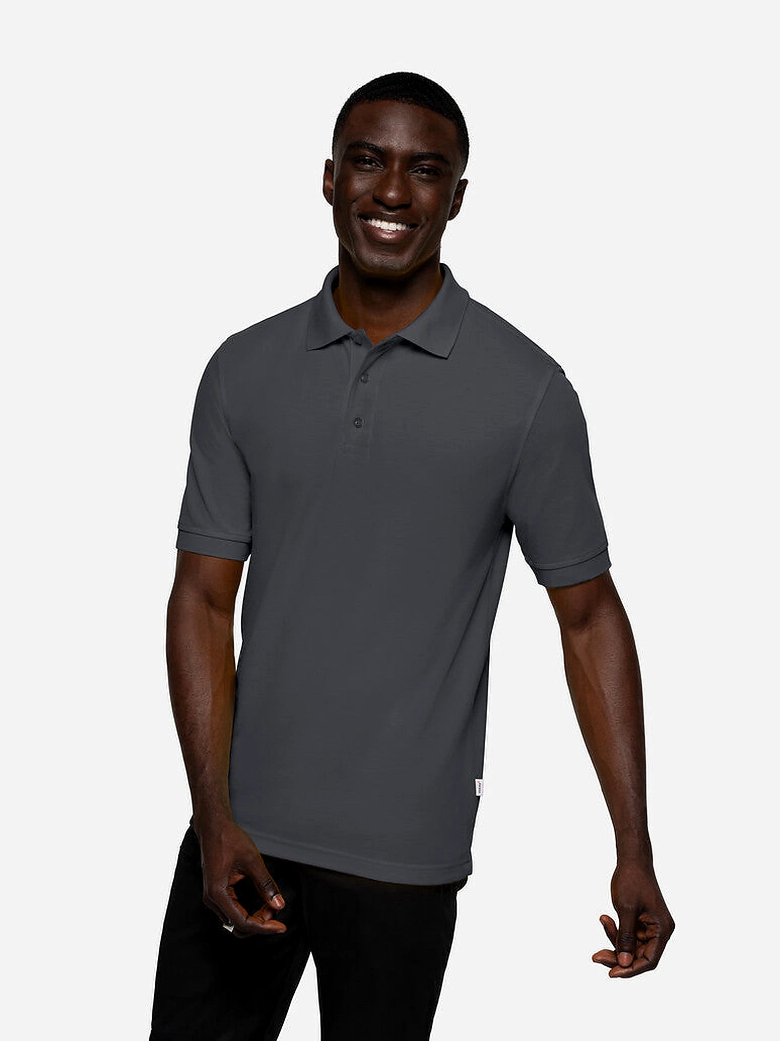 Unisex Polo Performance Mikralinar® Anthracite by Hakro - ChefsCotton
