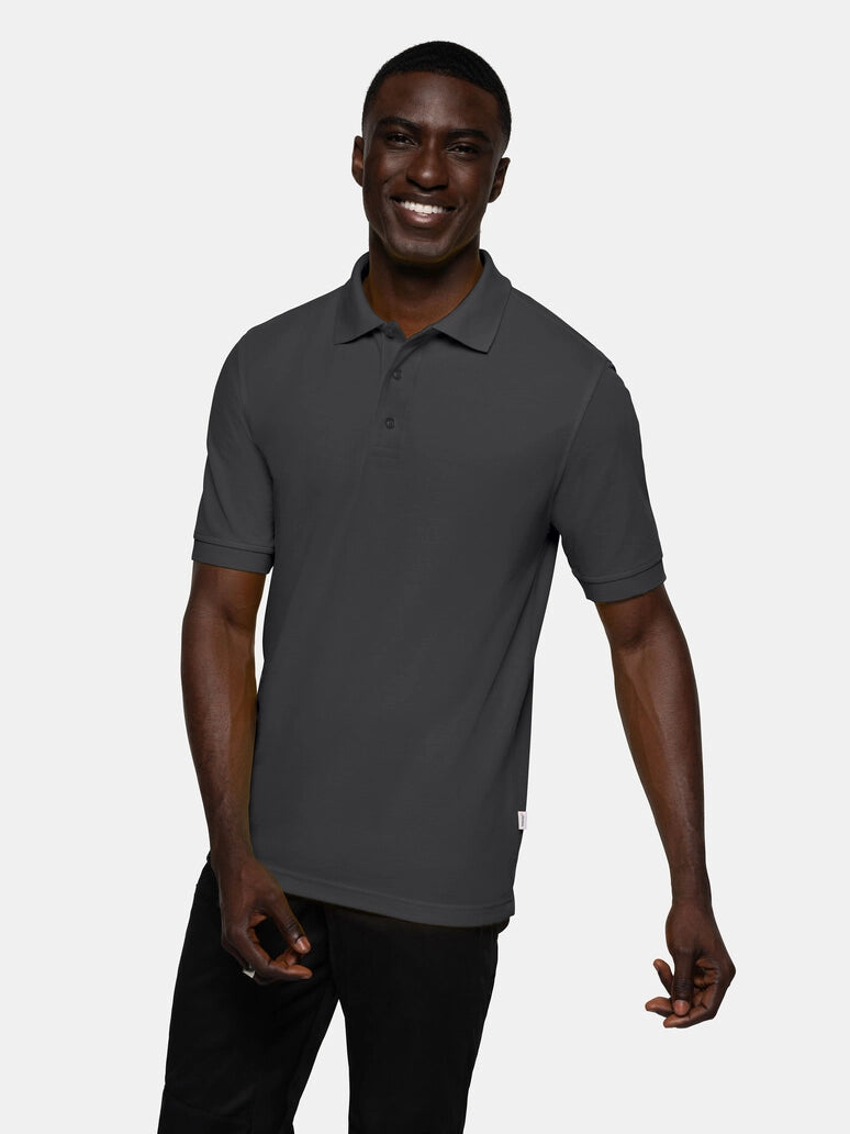 Unisex Polo Performance Mikralinar® Carbon Grey by Hakro -  ChefsCotton