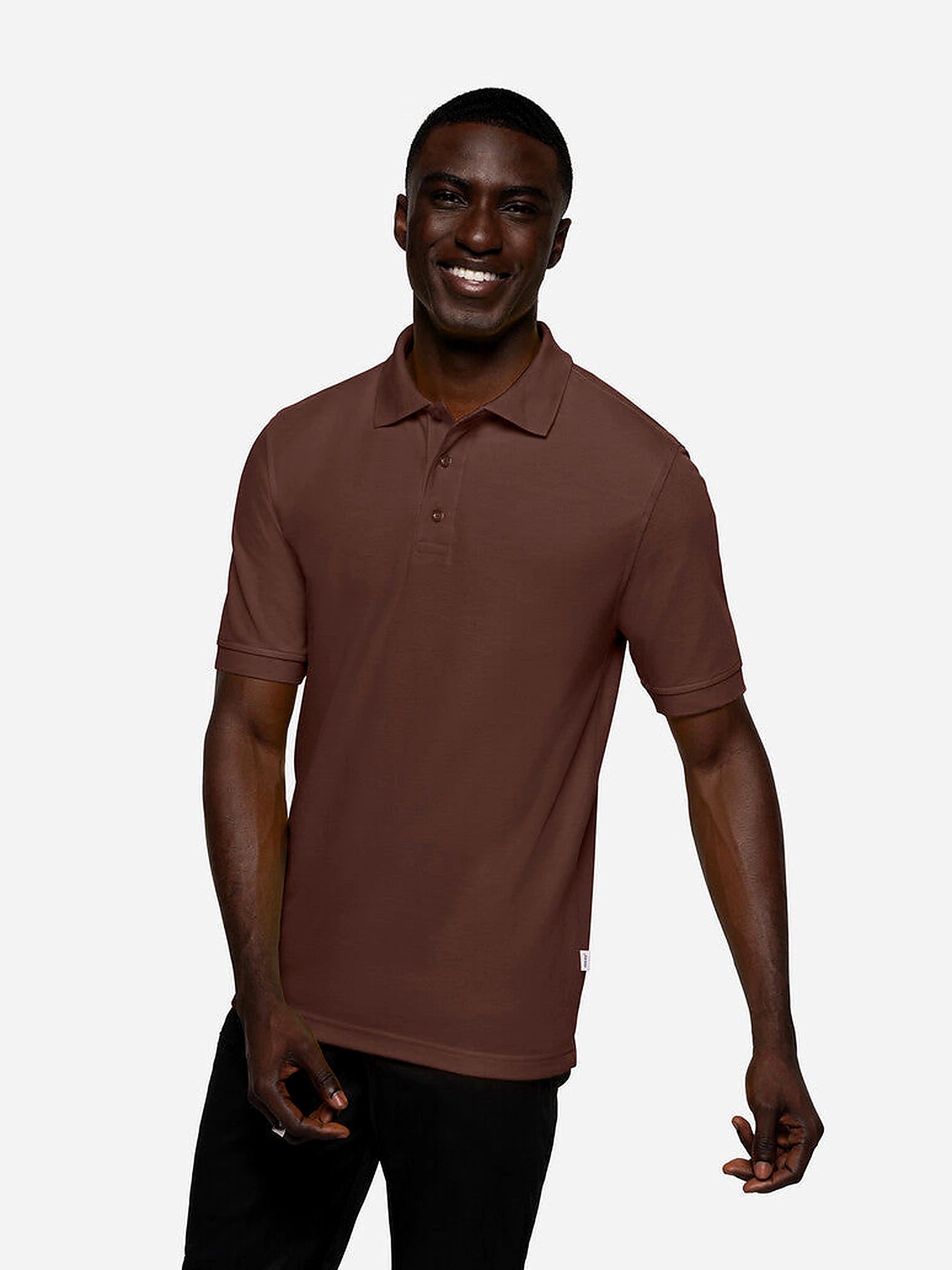Unisex Polo Performance Mikralinar® Chocolate by Hakro - ChefsCotton