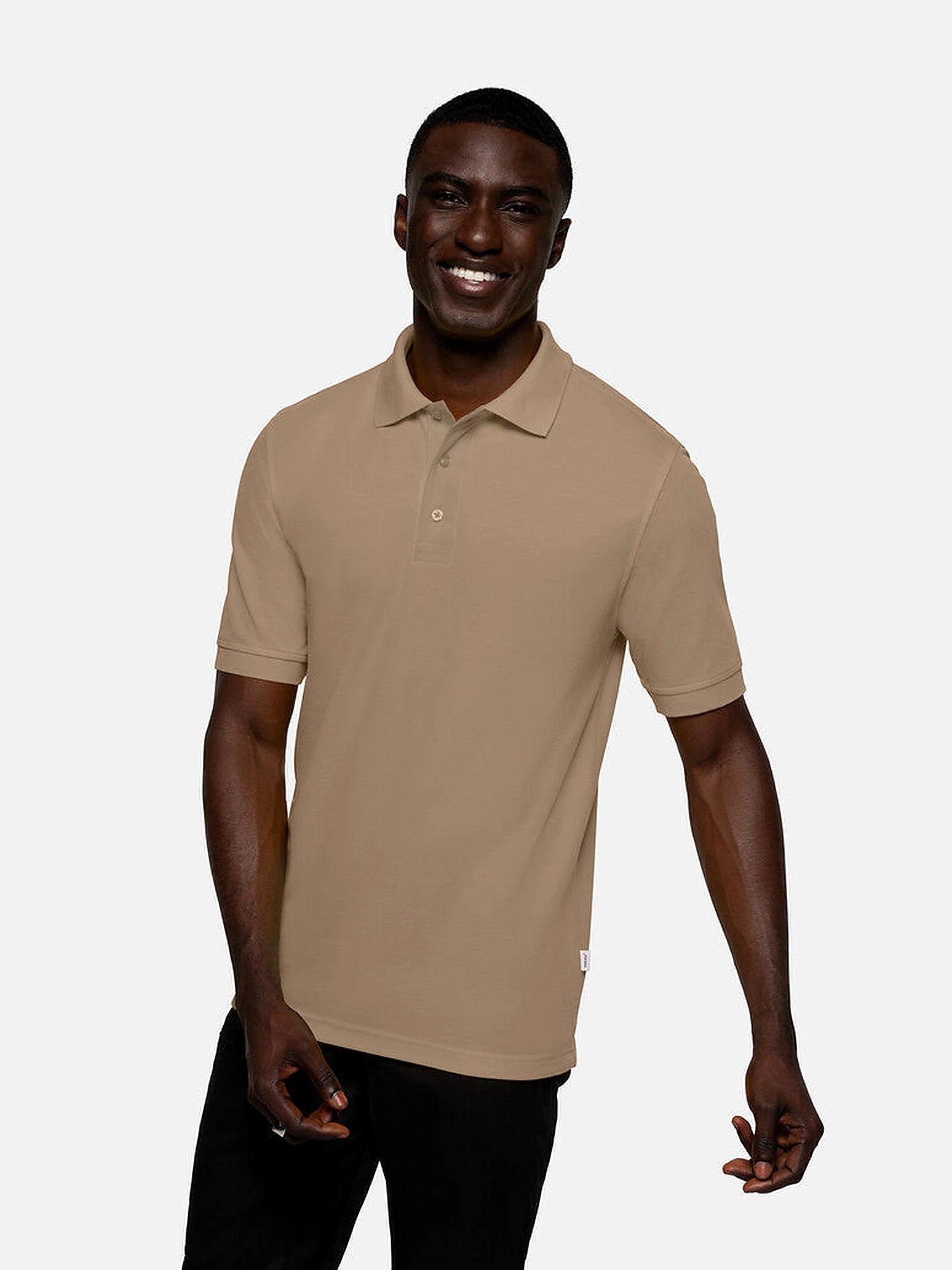 Unisex Polo Performance Mikralinar® Khaki by Hakro - ChefsCotton