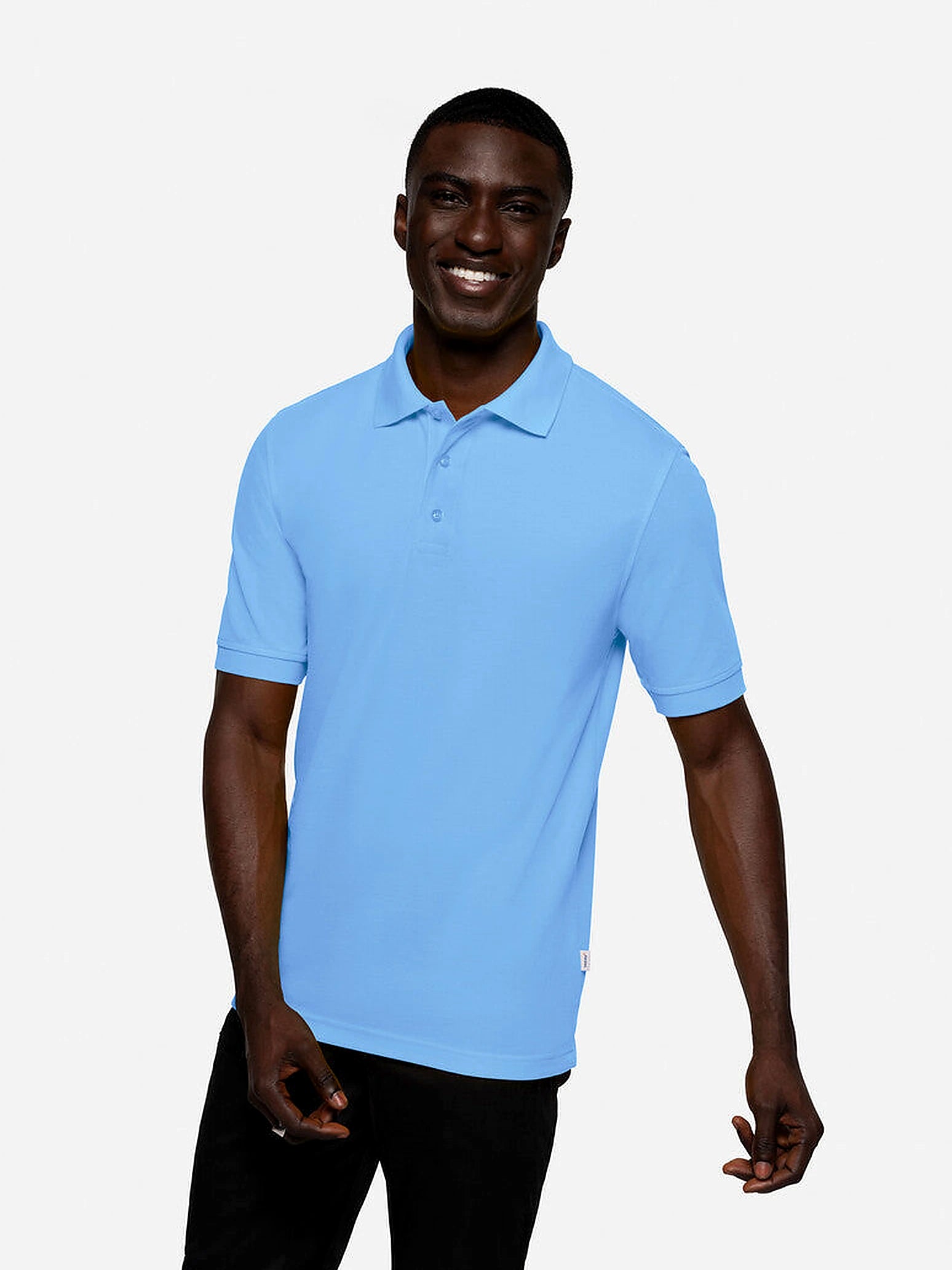 Unisex Polo Performance Mikralinar® Malibu Blue by Hakro - ChefsCotton