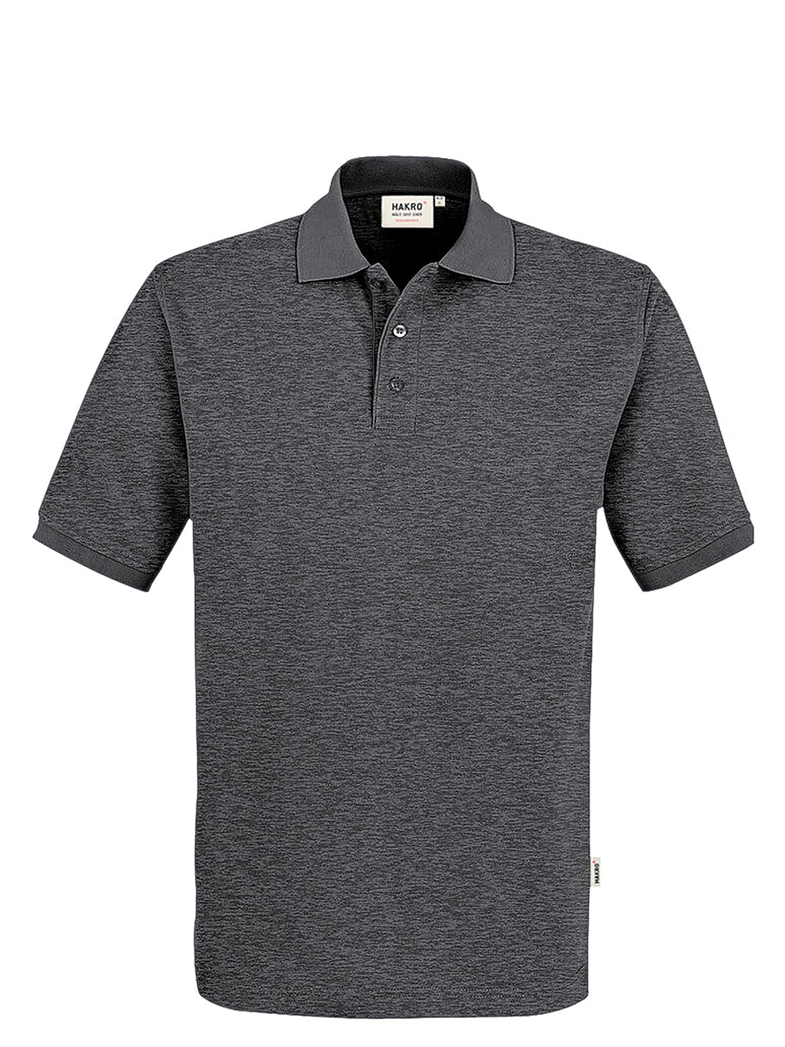 Unisex Polo Performance Mikralinar® Mottled Anthracite by Hakro - ChefsCotton