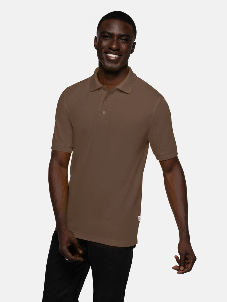 Unisex Polo Performance Mikralinar® Nougat by Hakro -  ChefsCotton