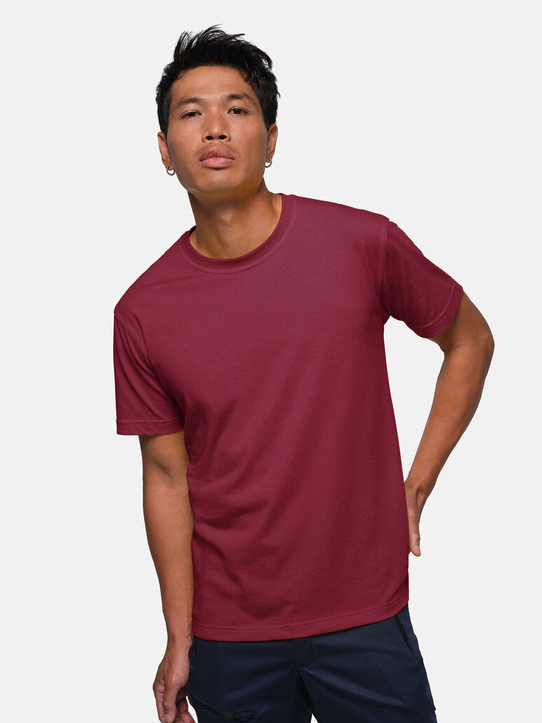 Unisex T-Shirt Performance Mikralinar® Burgundy by Hakro -  ChefsCotton