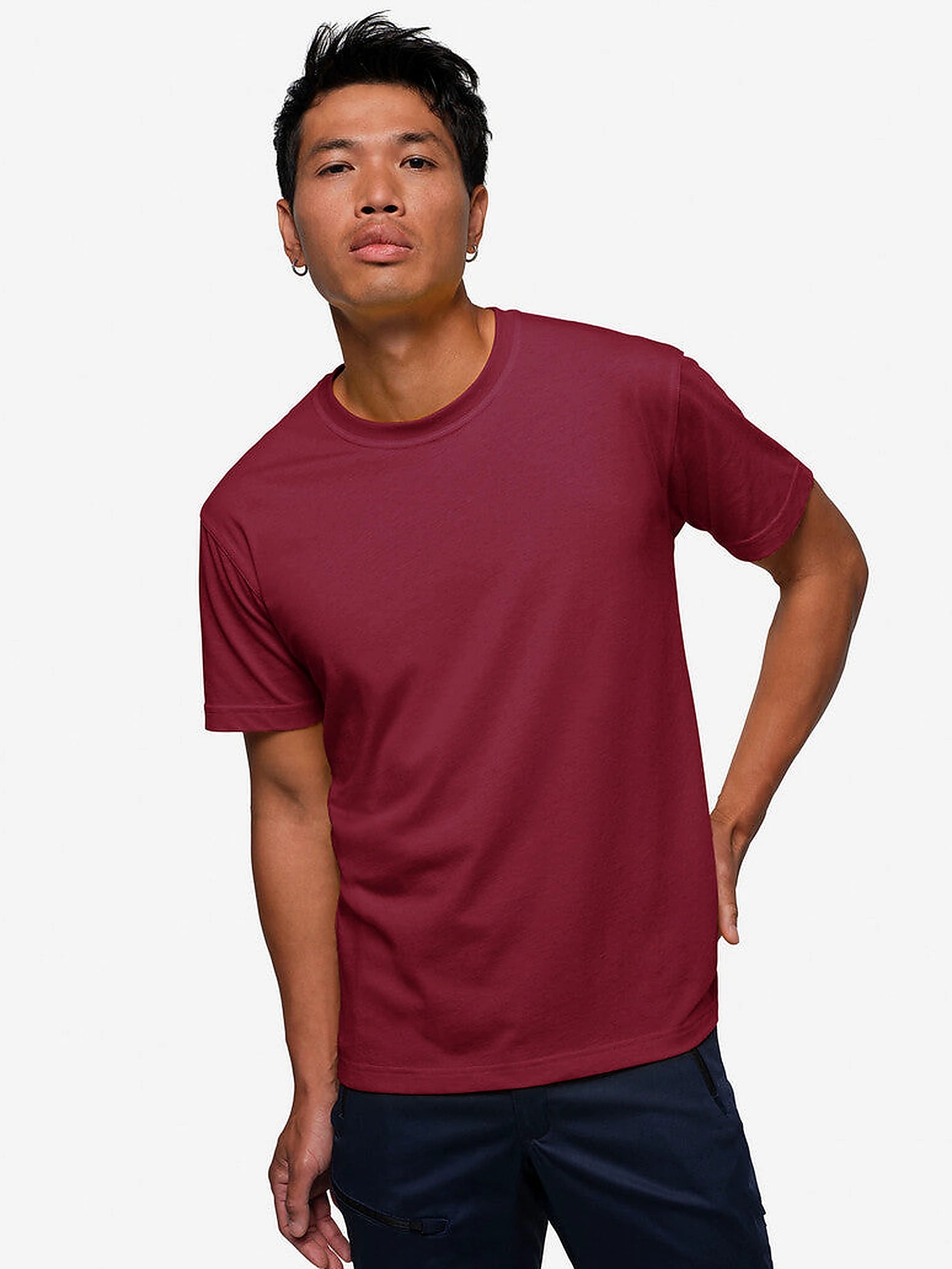 Unisex T-Shirt Performance Mikralinar® Burgundy by Hakro - ChefsCotton
