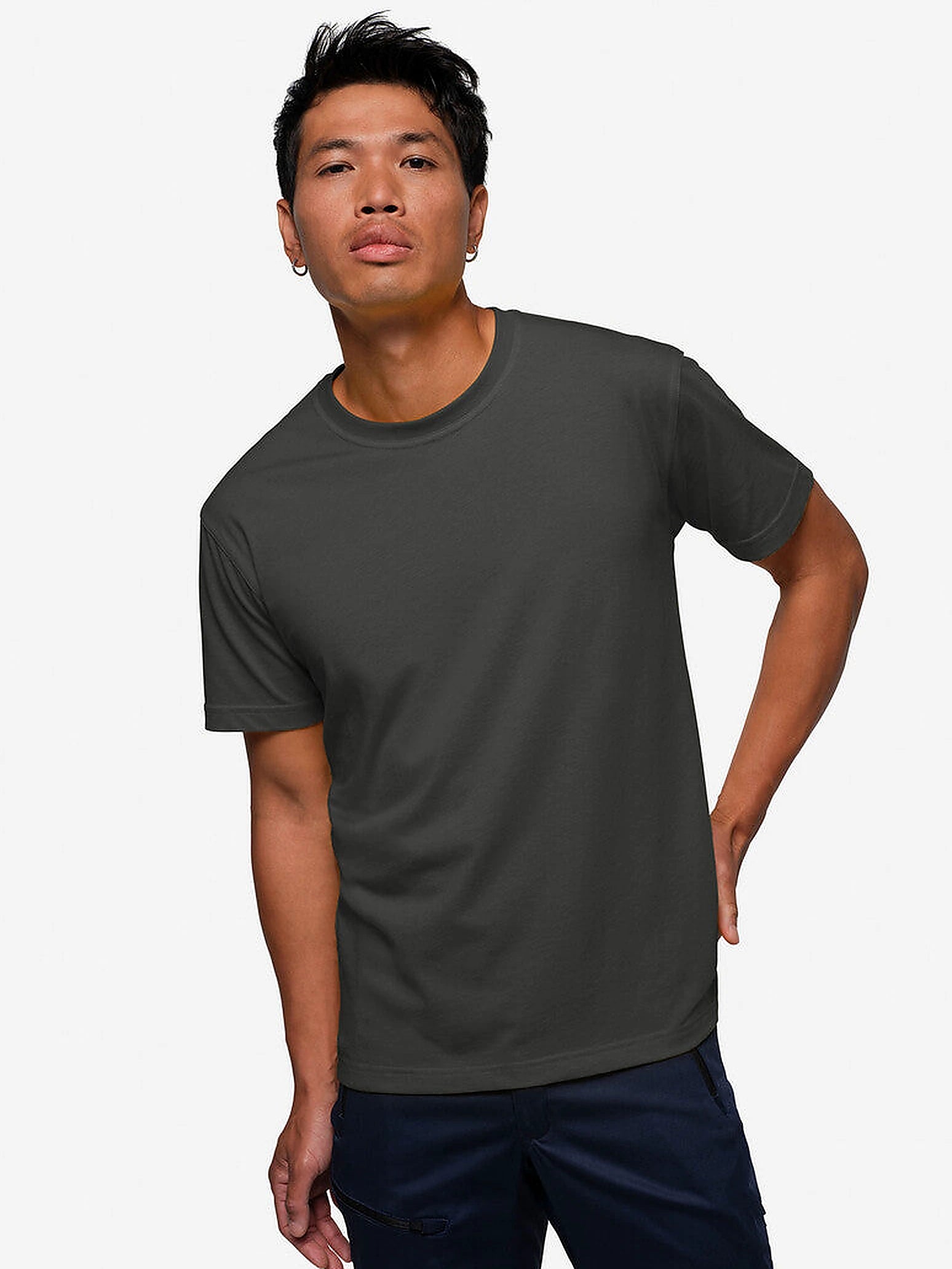 Unisex T-Shirt Performance Mikralinar® Carbon Grey by Hakro - ChefsCotton