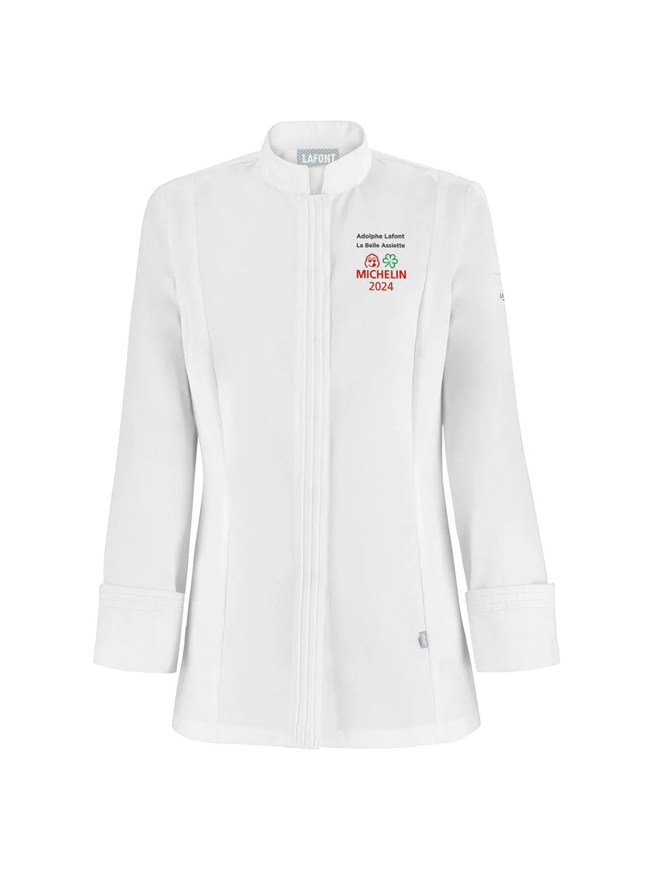 Women's Chef Jacket Cristal Pi White by LaFont -  ChefsCotton