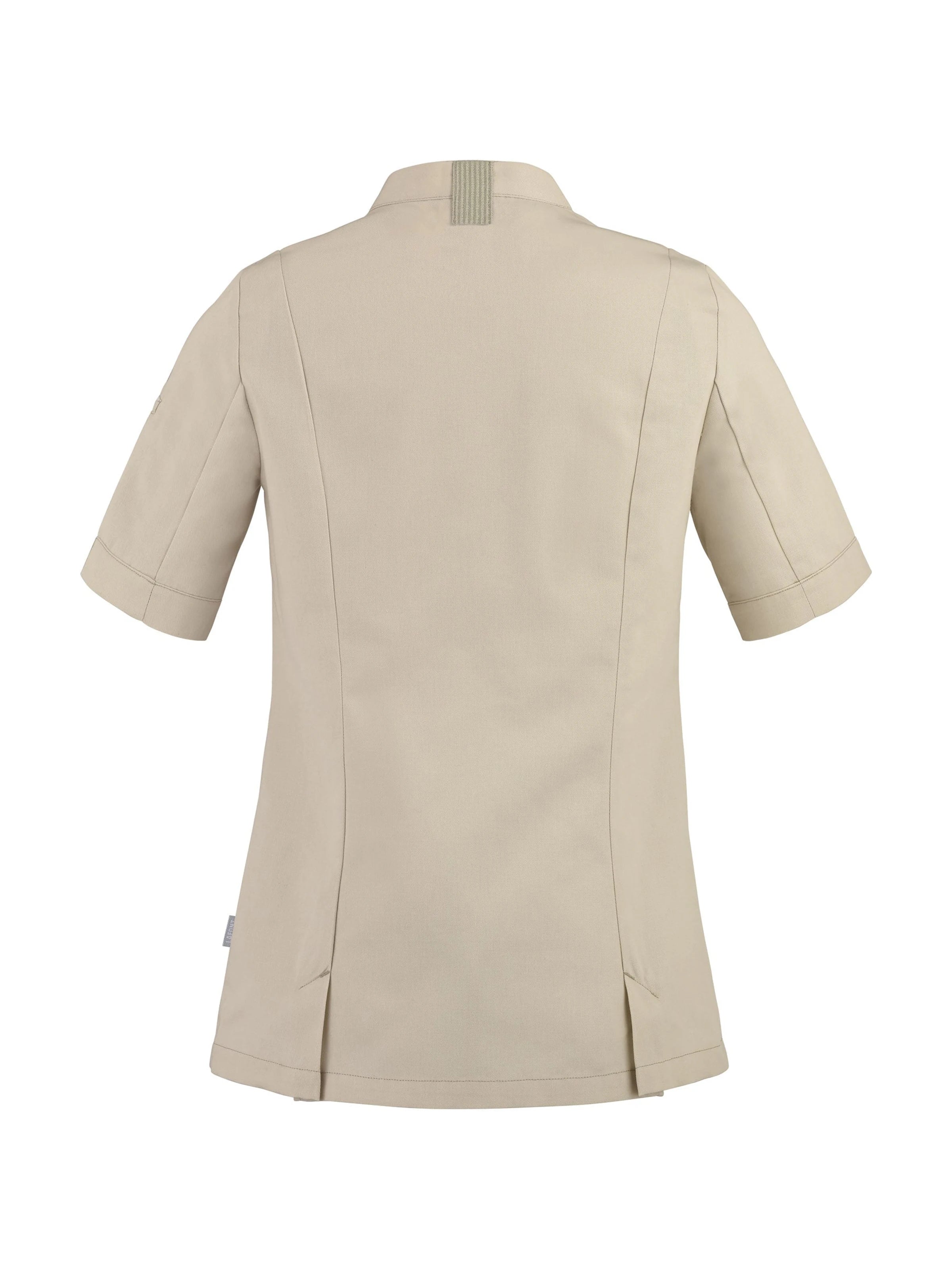 Women's Short-Sleeved Chef Jacket Fava Beige by LaFont ChefsCotton
