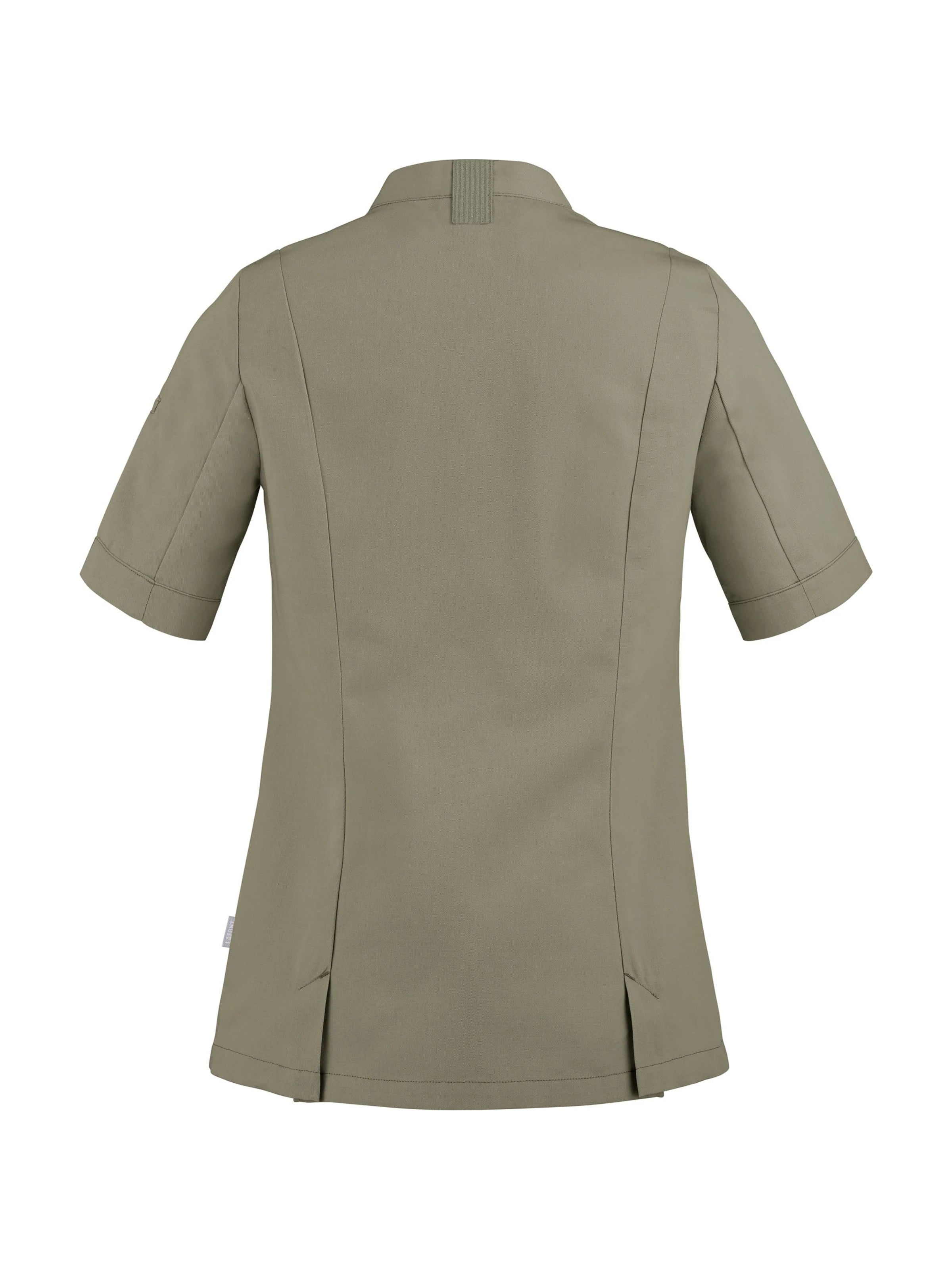 Women's Short-Sleeved Chef Jacket Fava Khaki by LaFont ChefsCotton