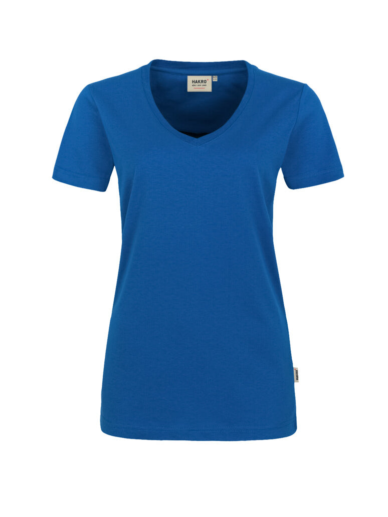 Performance Women V-Shirt Ultramarine Blue by Hakro -  ChefsCotton