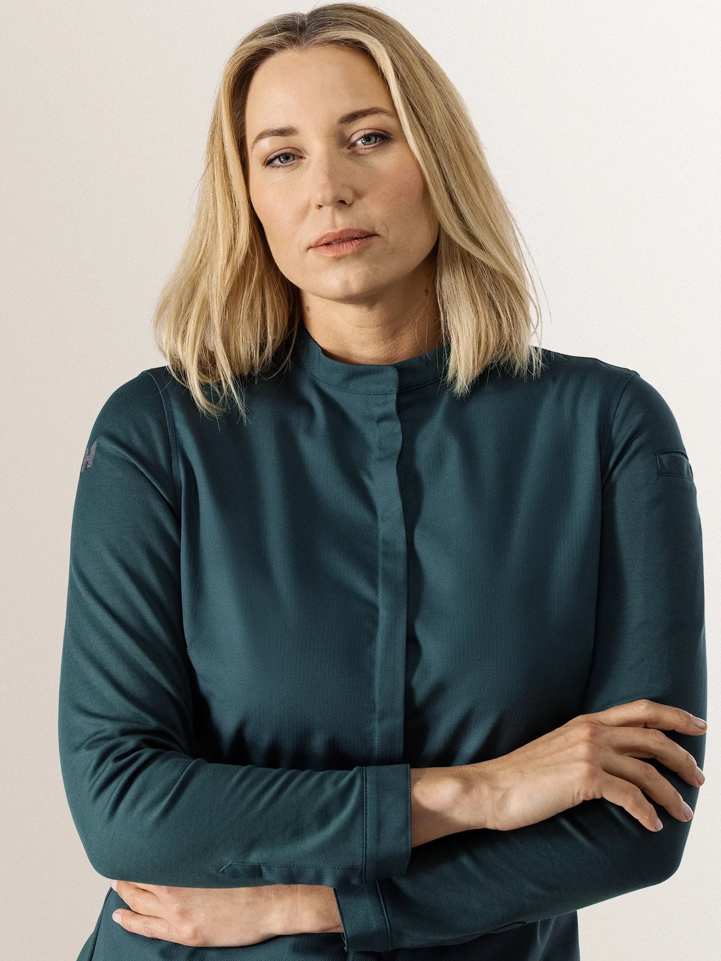 Chef Jacket Jolie Petrol by Le Nouveau Chef -  ChefsCotton