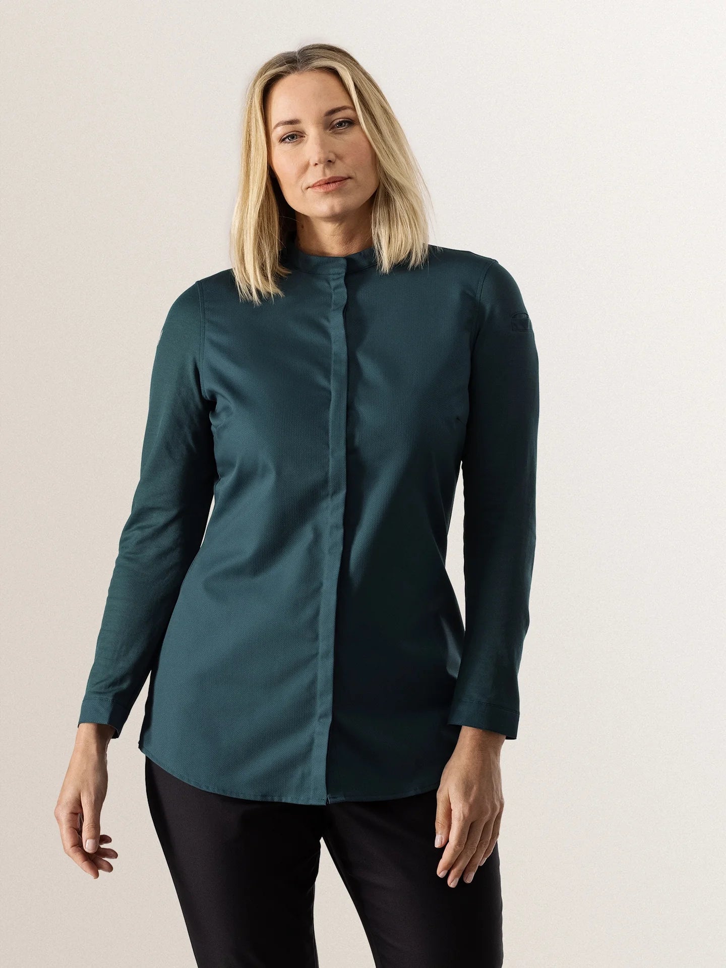 Chef Jacket Jolie Petrol by Le Nouveau Chef -  ChefsCotton