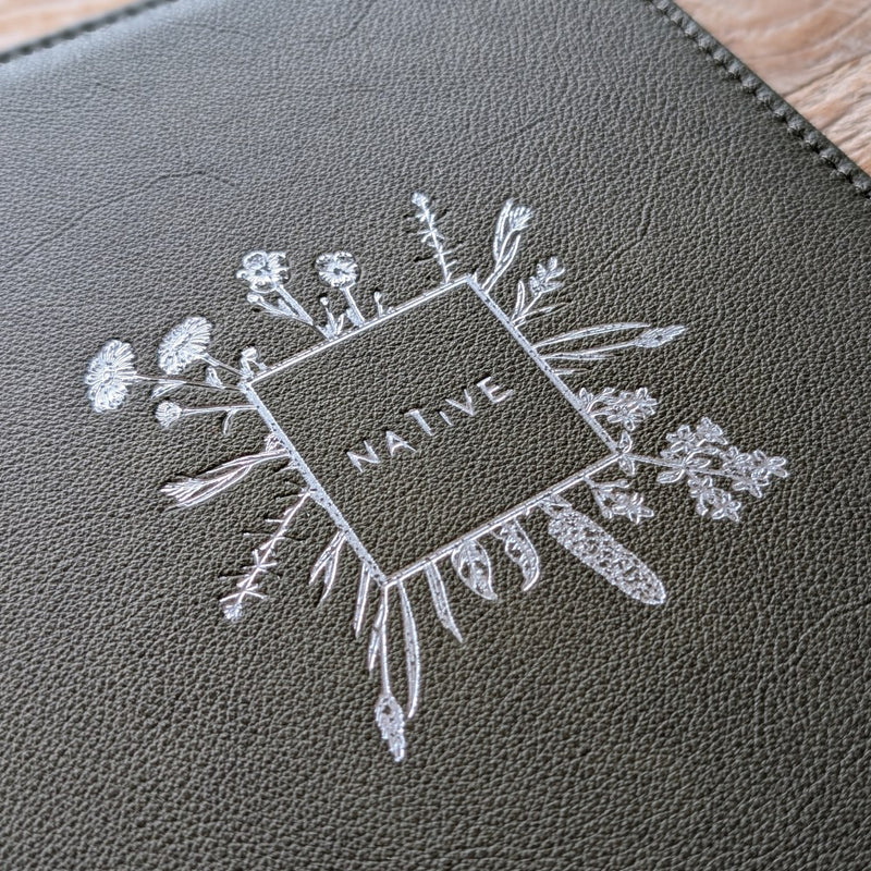 Menu Cover White Embossing