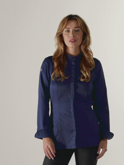 Chef Jacket Elise Patriot Blue by Le Nouveau Chef -  ChefsCotton
