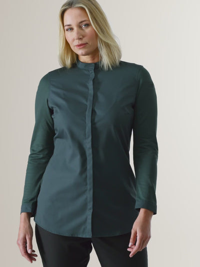 Chef Jacket Jolie Petrol by Le Nouveau Chef -  ChefsCotton