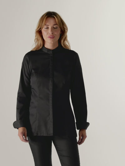 Chef Jacket Elise Black by Le Nouveau Chef -  ChefsCotton