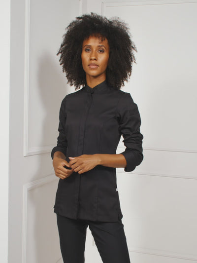 Chef Jacket Elise Black by Le Nouveau Chef