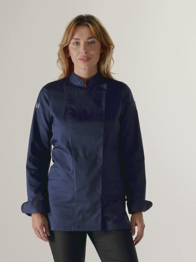 Chef Jacket Lynn Navy by Le Nouveau Chef -  ChefsCotton