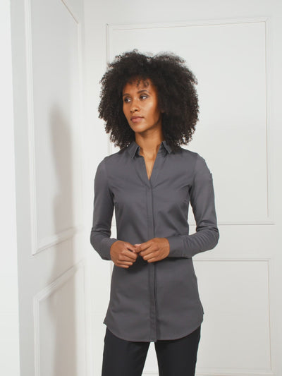 Chef Jacket Sophie Dark Grey by Le Nouveau Chef