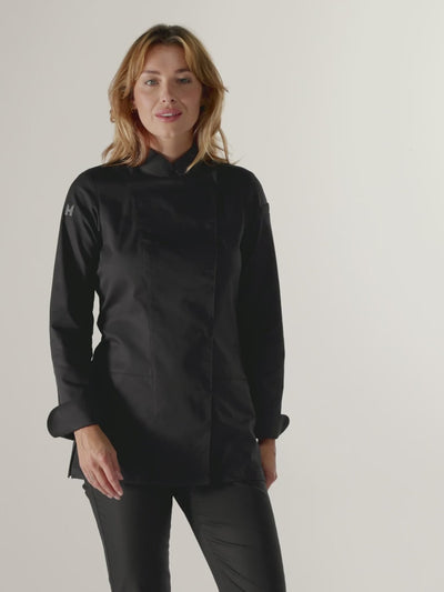 Chef Jacket Lynn Black by Le Nouveau Chef -  ChefsCotton