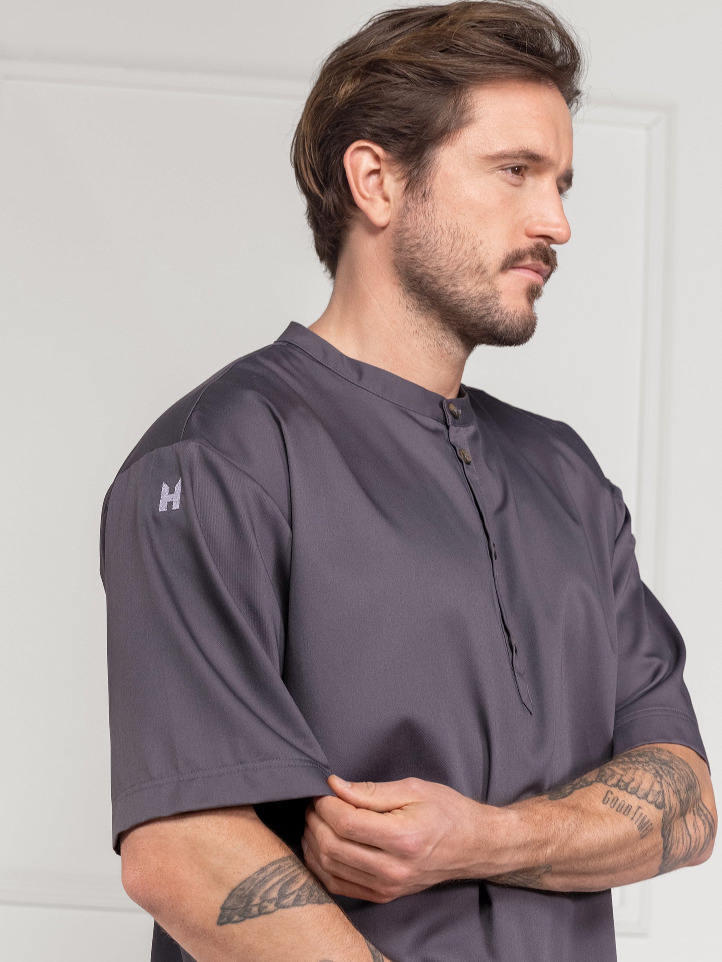 T-Shirt Gorgio Dark Grey by Le Nouveau Chef -  ChefsCotton
