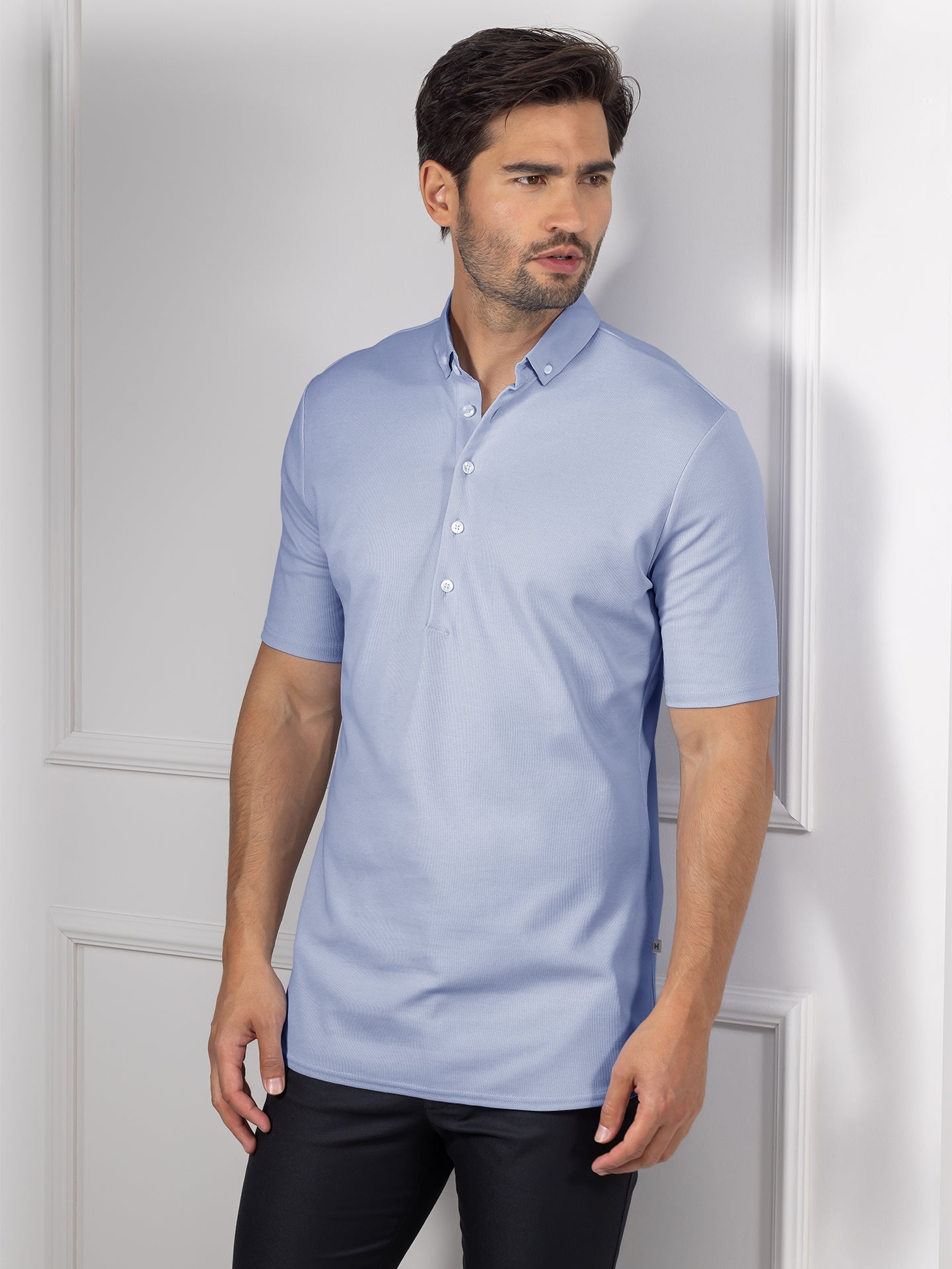 Polo Matteo Light Blue by Le Nouveau Chef -  ChefsCotton