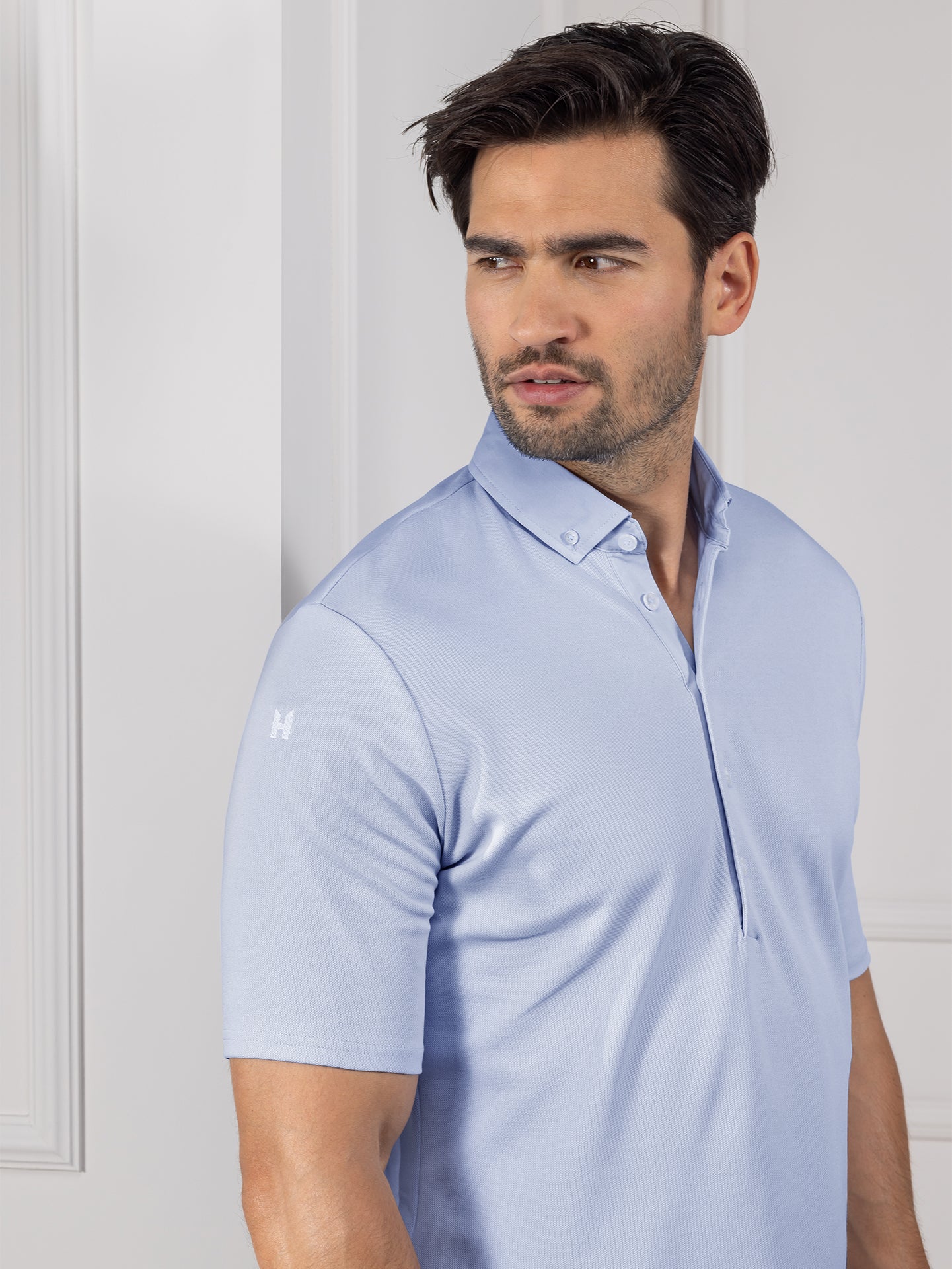 Polo Matteo Light Blue by Le Nouveau Chef -  ChefsCotton