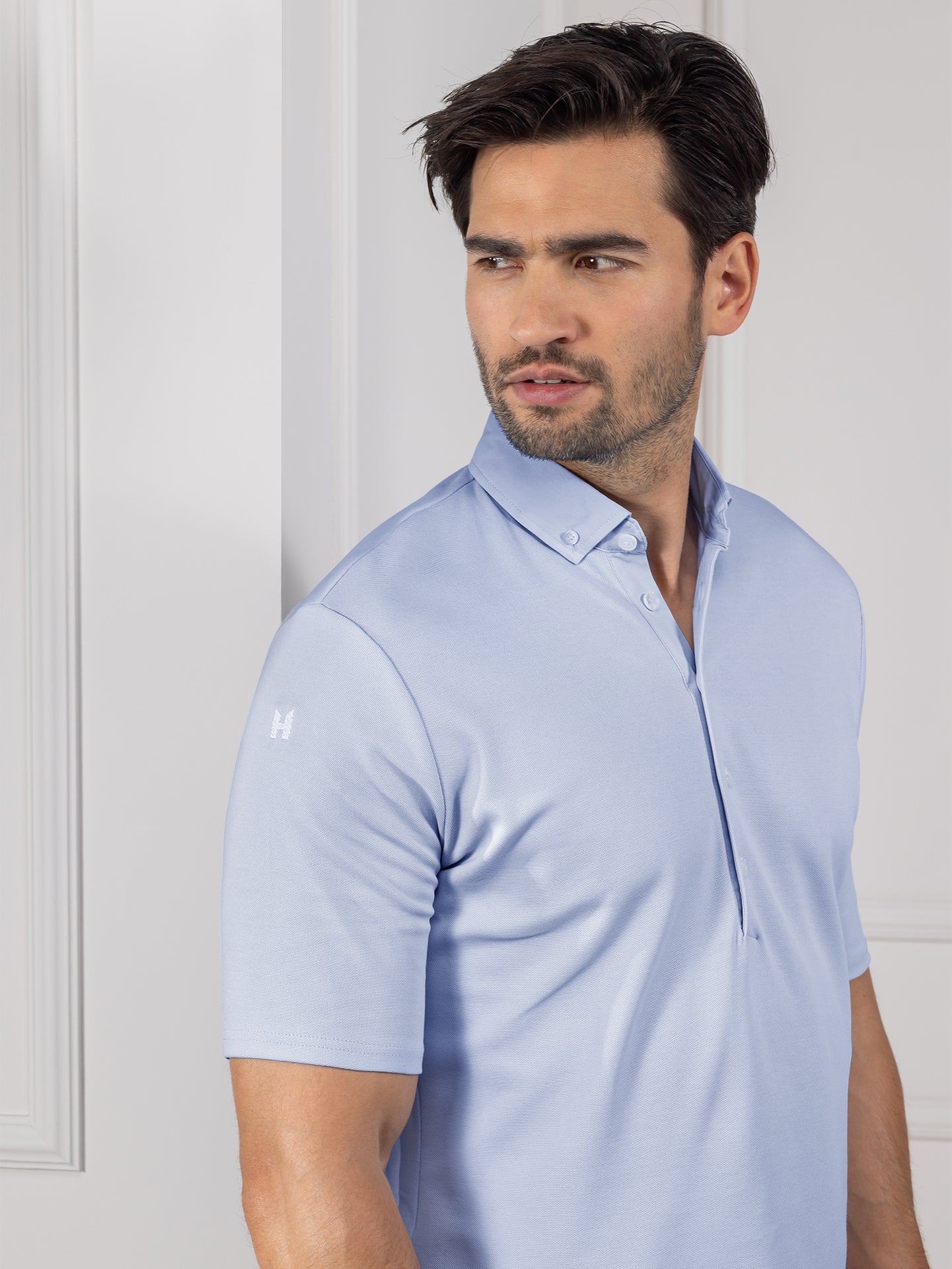 Polo Matteo Light Blue by Le Nouveau Chef -  ChefsCotton